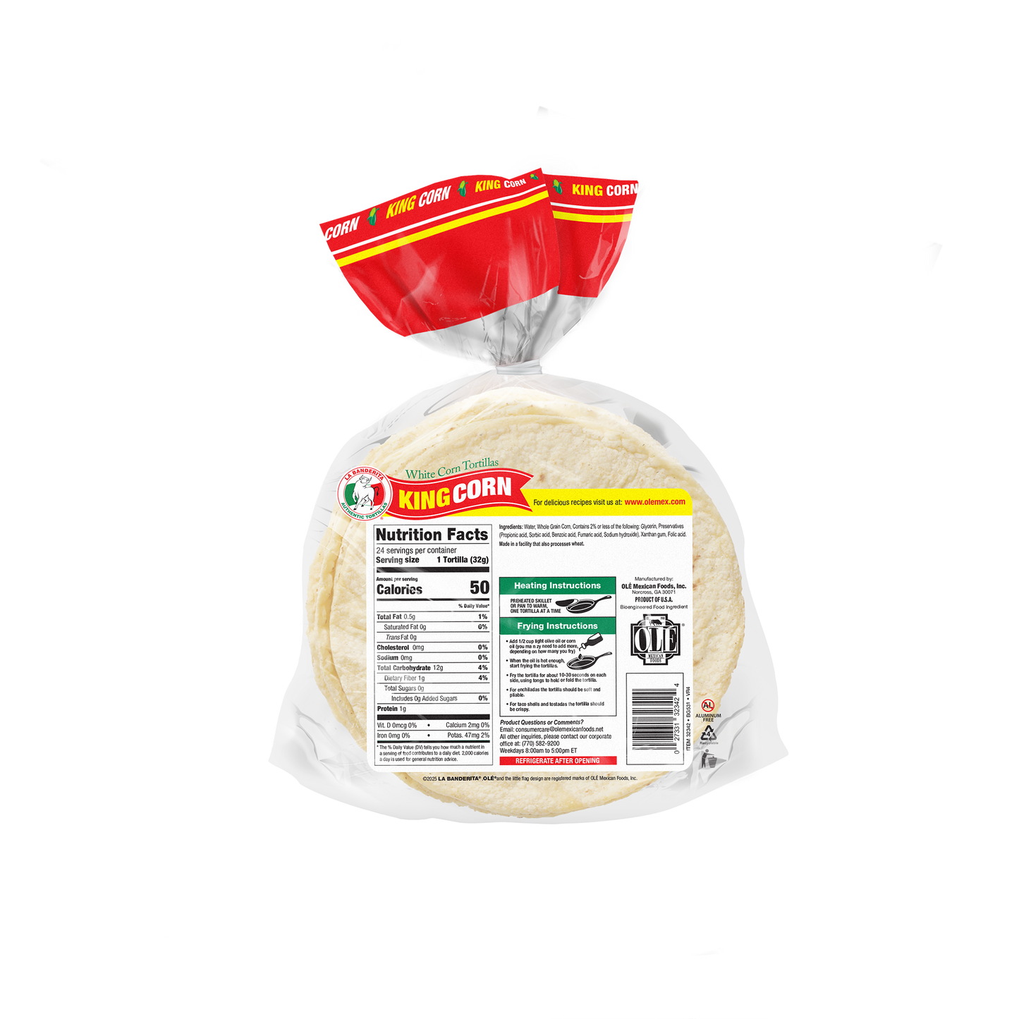 LA BANDARITA King Corn Tortilla 640g
