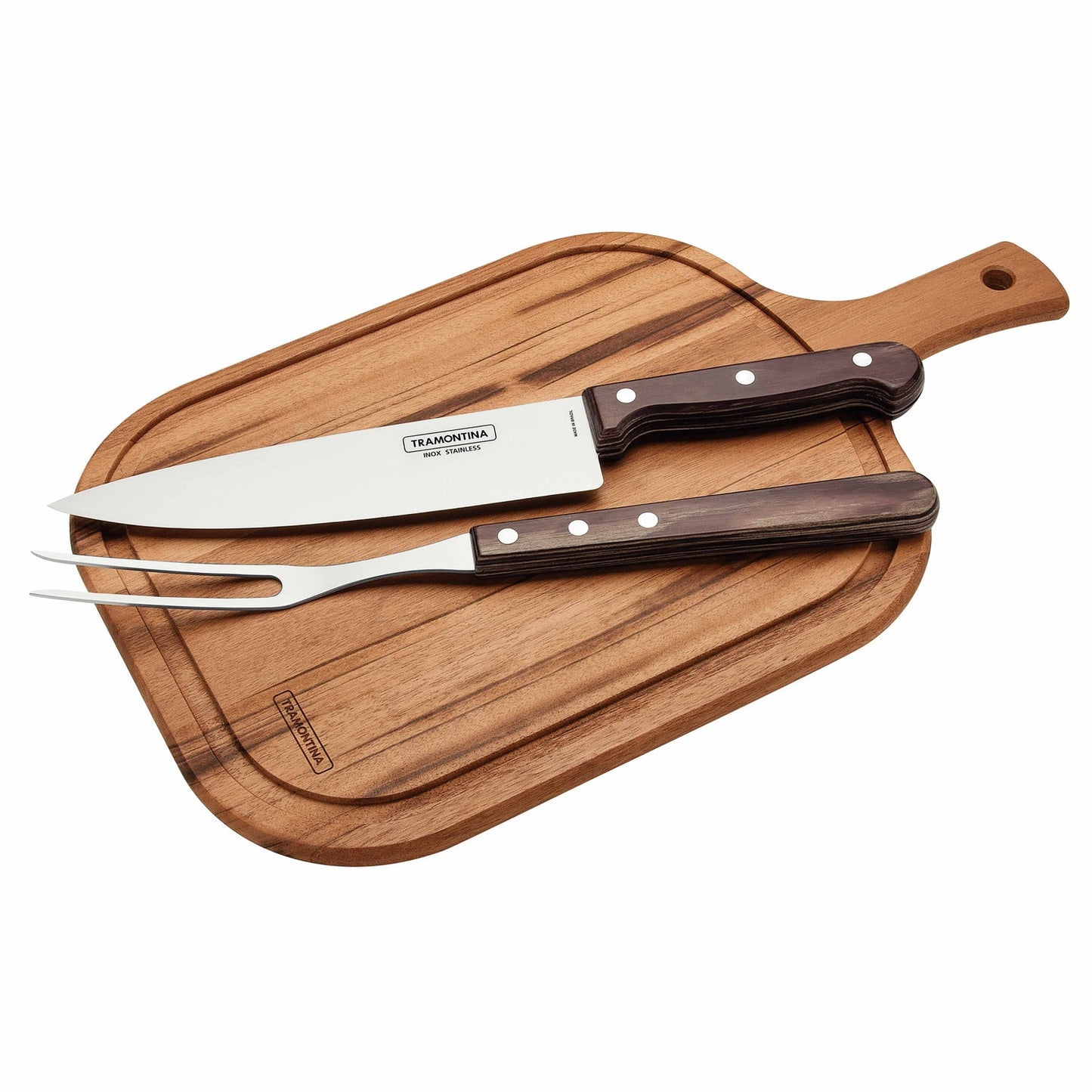 Tramontina Churrasco 烧烤雕刻套装,Polywood 3 件套