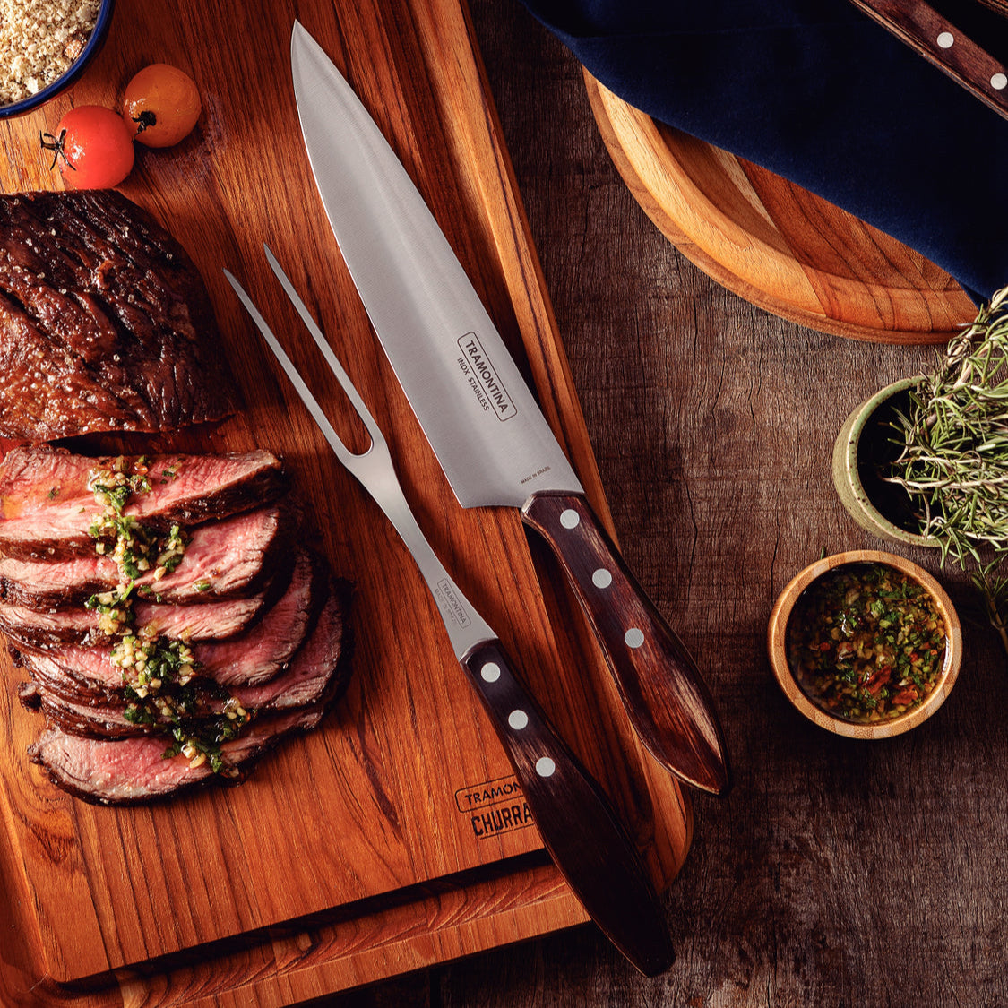 TRAMONTINA Churrasco 2 Piece Carving Set