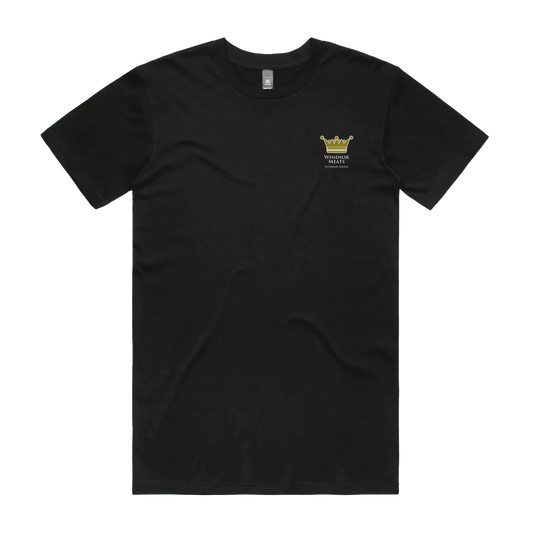 Black front flat lay