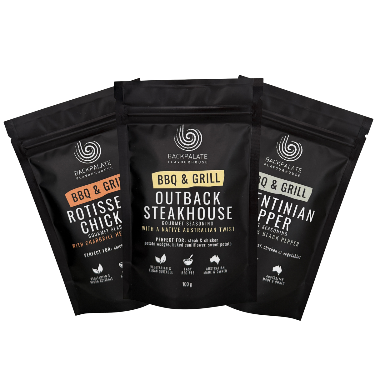 BACKPALATE BBQ & Grill Seasonings Pack