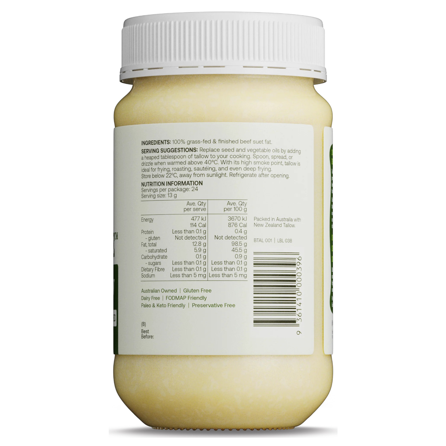 BEST OF THE BONE Beef Tallow 320g
