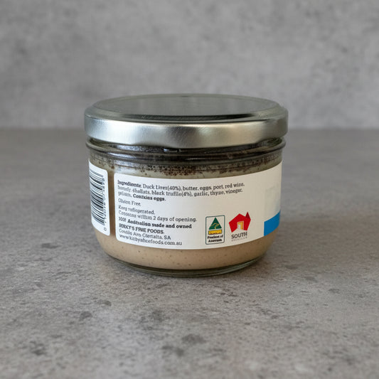 Birky’s Fine Foods Duck & Truffle Pâté Jar Back