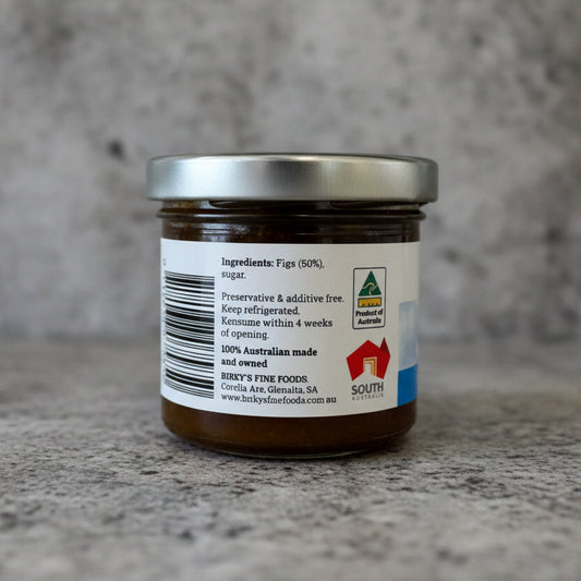 Birky’s Fine Foods Fig Paste Jar Back