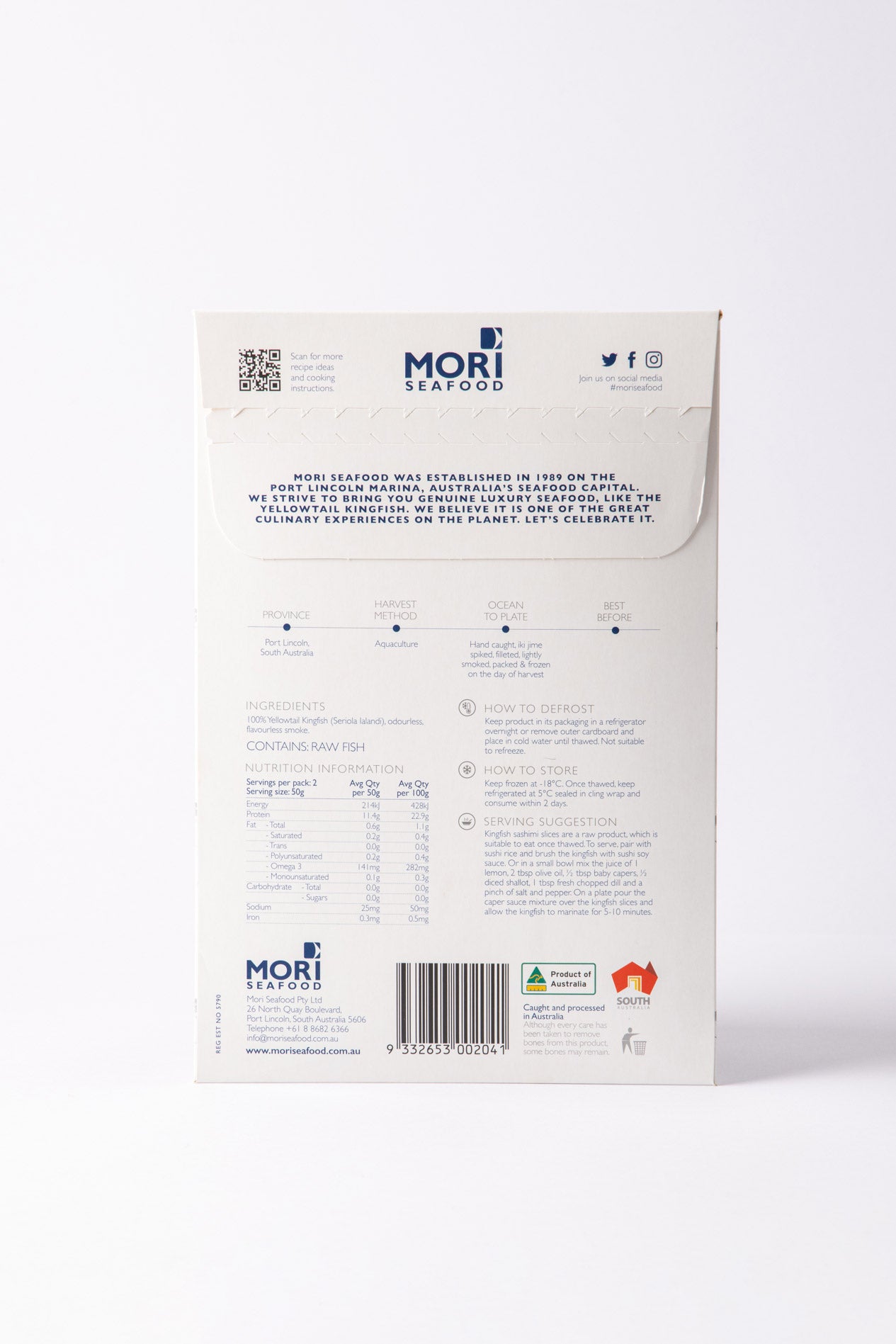 MORI SEAFOOD 黄尾鰤鱼生鱼片 100g