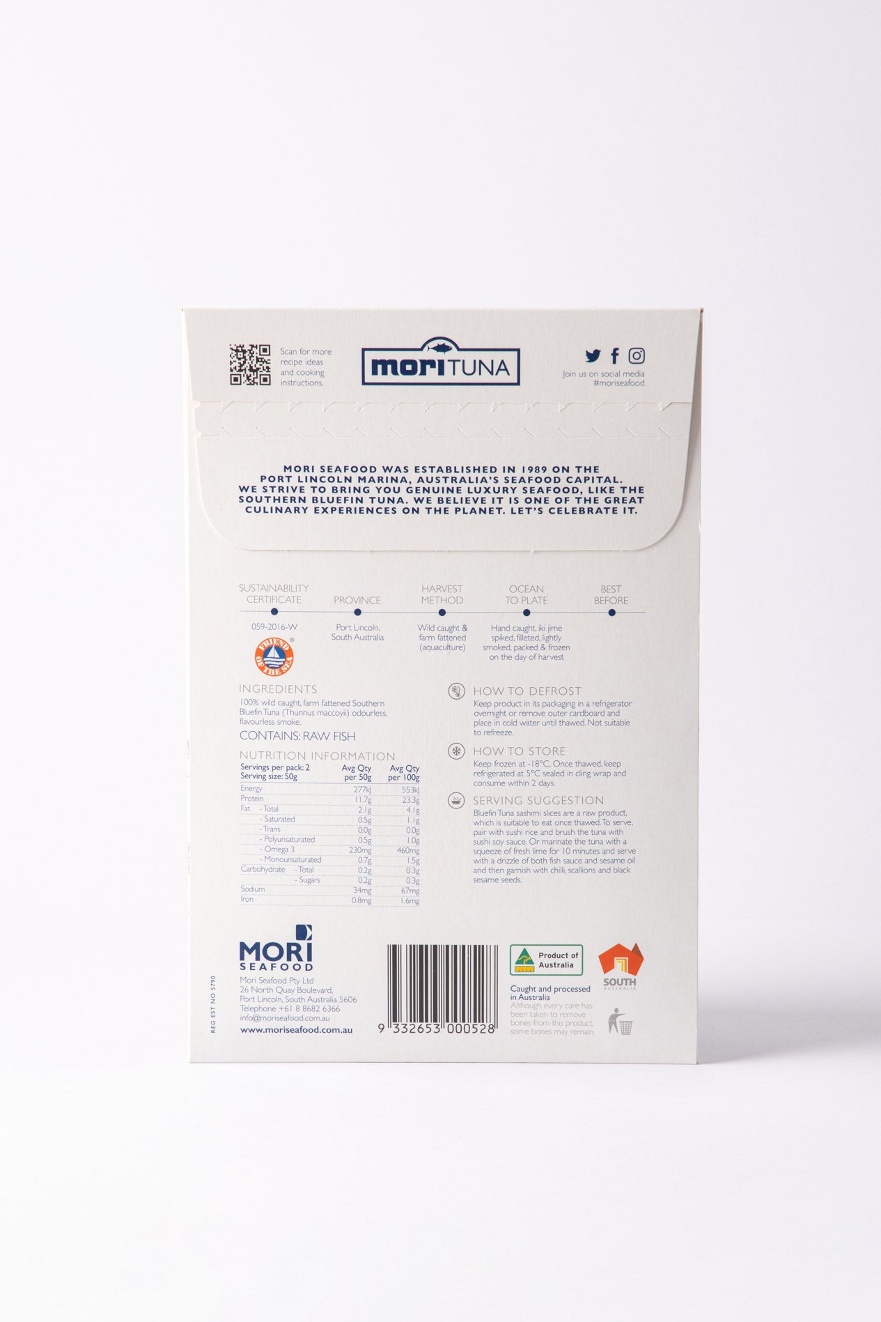 MORI SEAFOOD 南方蓝鳍金枪鱼生鱼片 100g