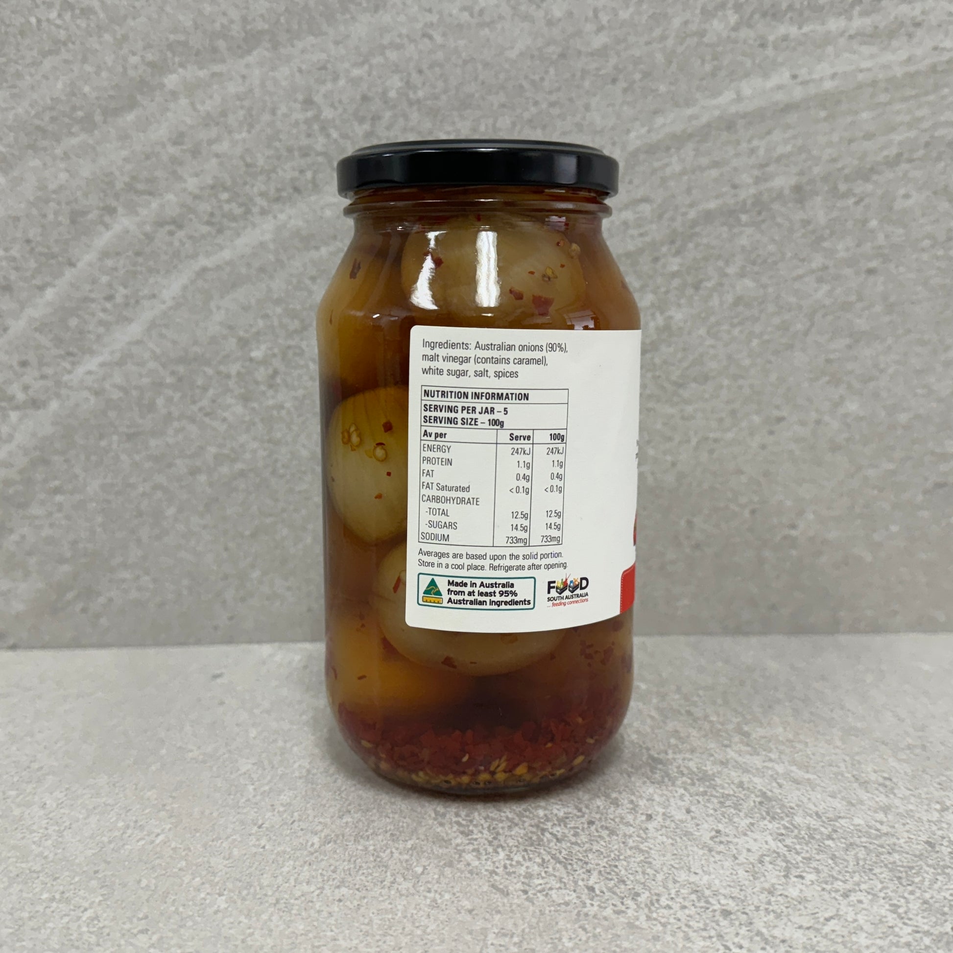 GC's Homestyle Hot Pickled Onions Jar 500g
