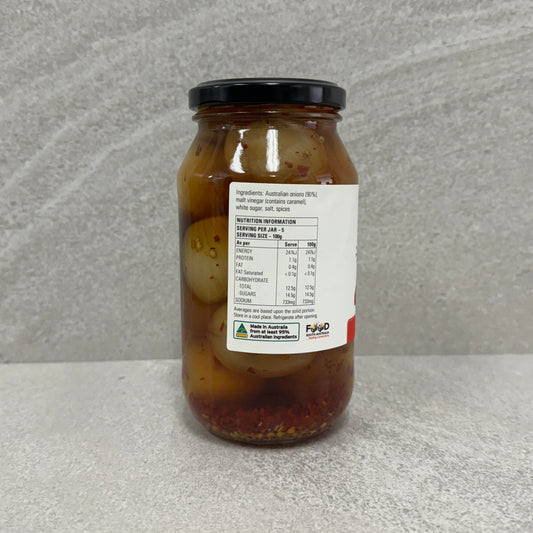 GC's Homestyle Hot Pickled Onions Jar 500g