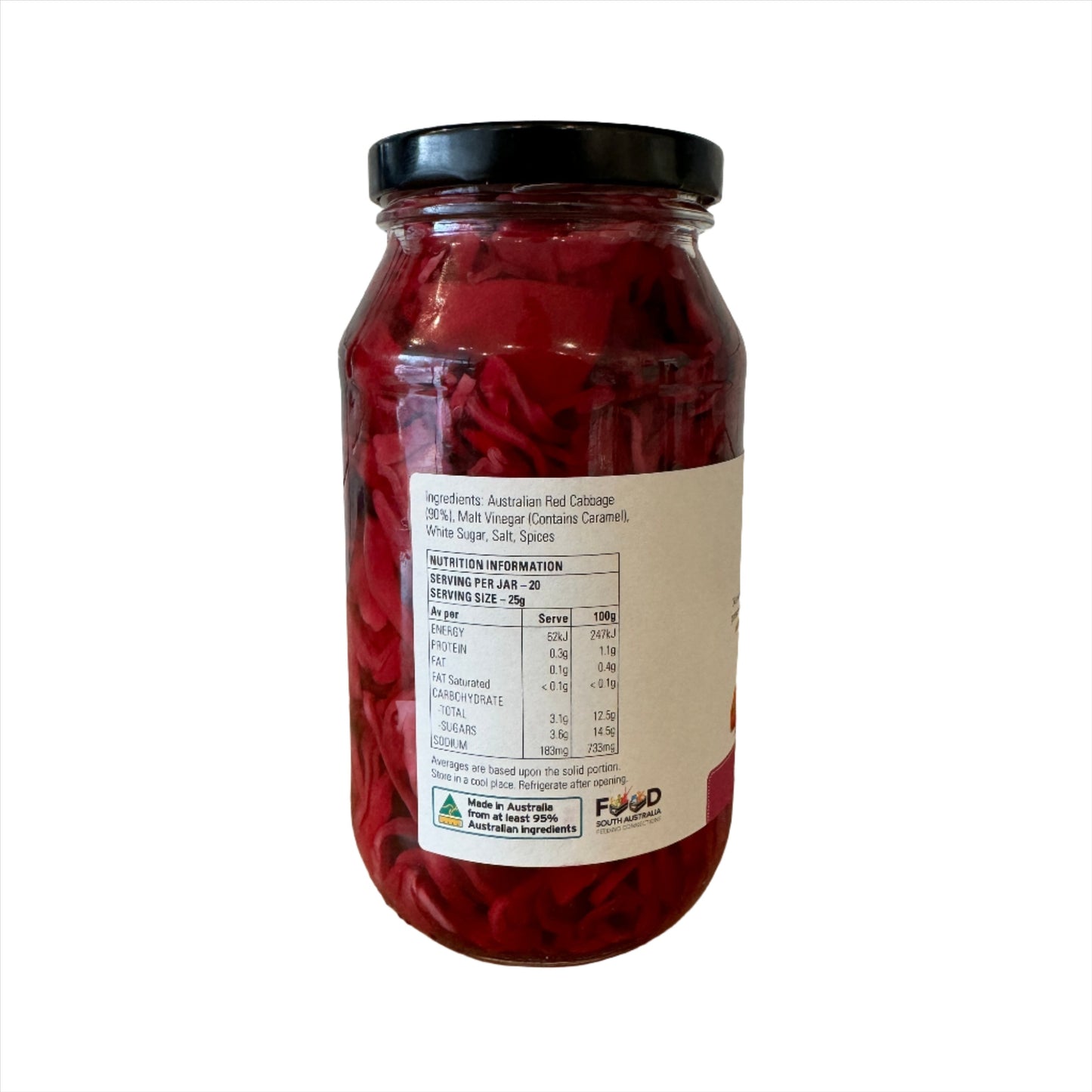GC's Home style products red cabbage jar 500g Back
