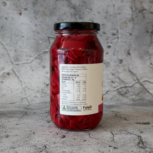 GC's Home style products red cabbage jar 500g Back