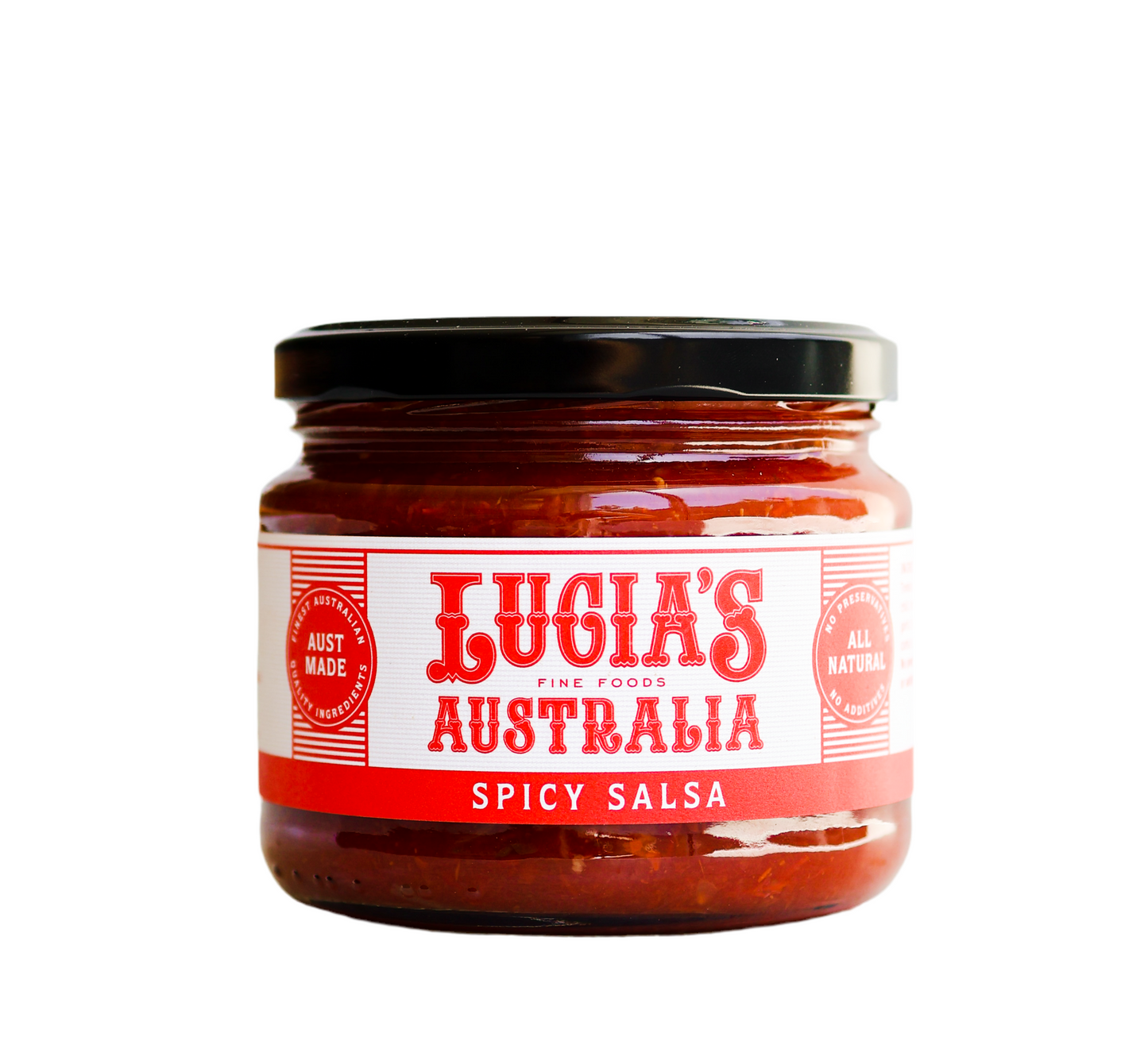 Lucia’s Fine Foods Australia Spicy Salsa Jar