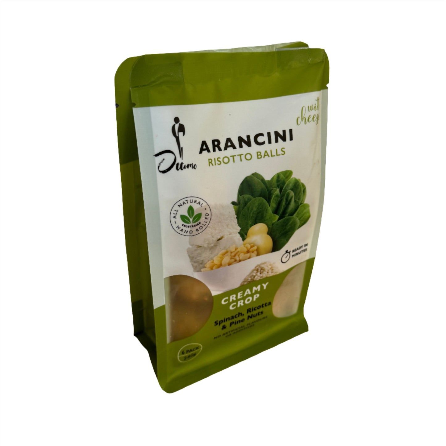 OTTIMO ARANCINO Creamy Crop Spinach Ricotta & pine nut Arancini Balls 6 Pack