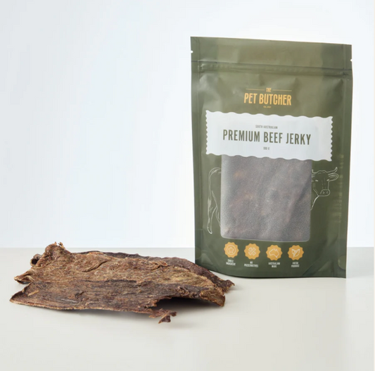 The Pet Butcher Premium Beef Jerky 100g Pouch
