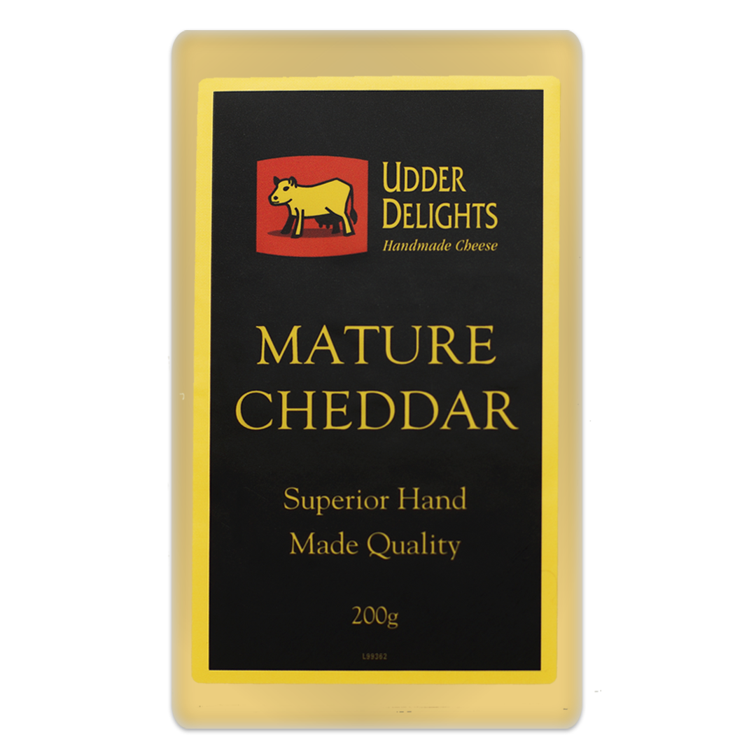 Udder Delights Mature Cheddar Cheese Packet 200g