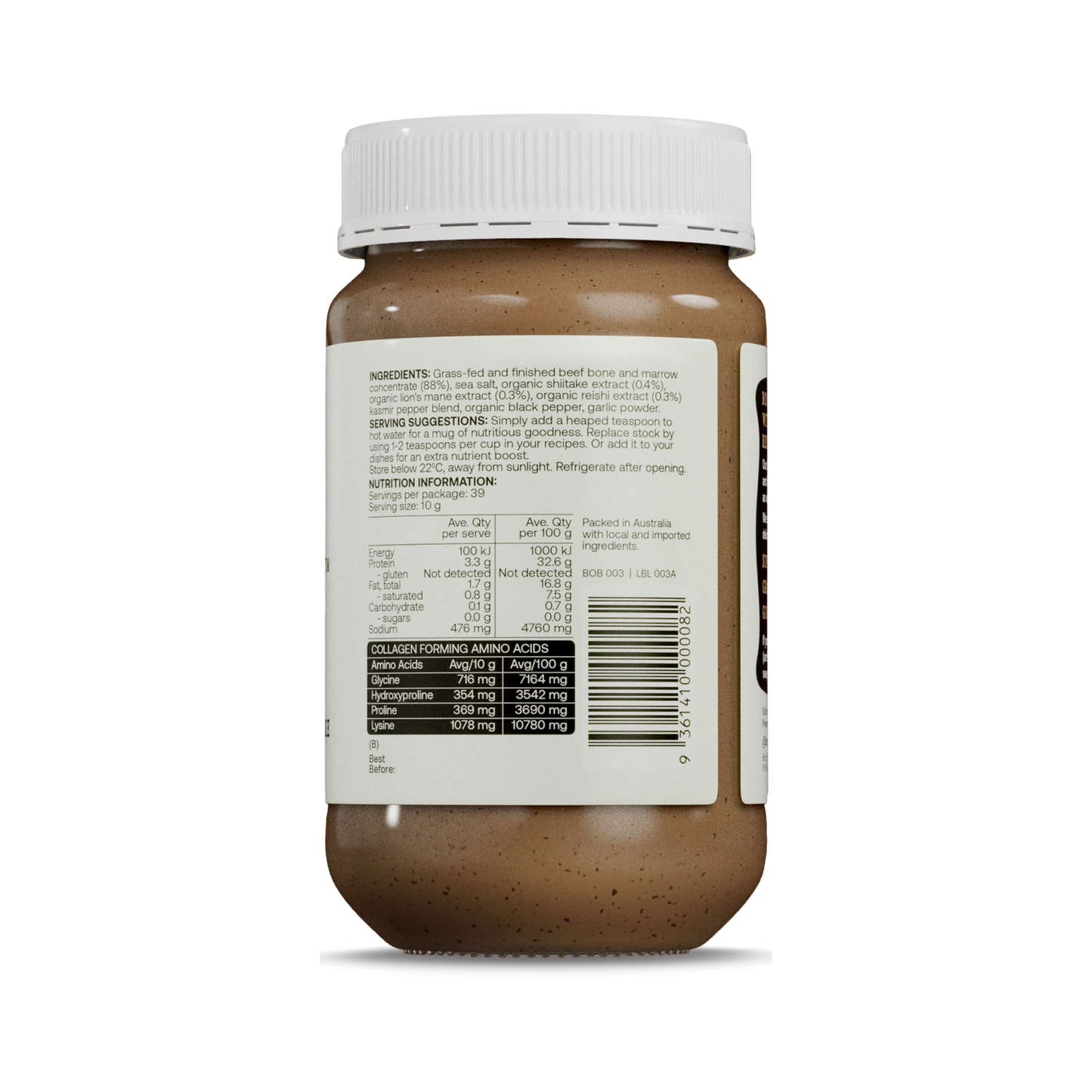 BEST OF THE BONE Organic Mushroom Bone Broth Concentrate 390g