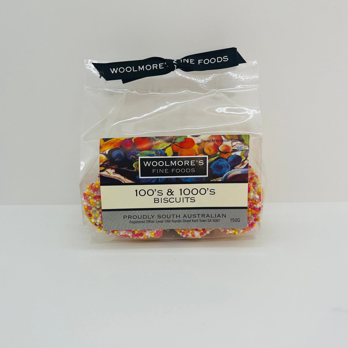 Woolmores Fine Foods 100's & 1000's Biscuit packet