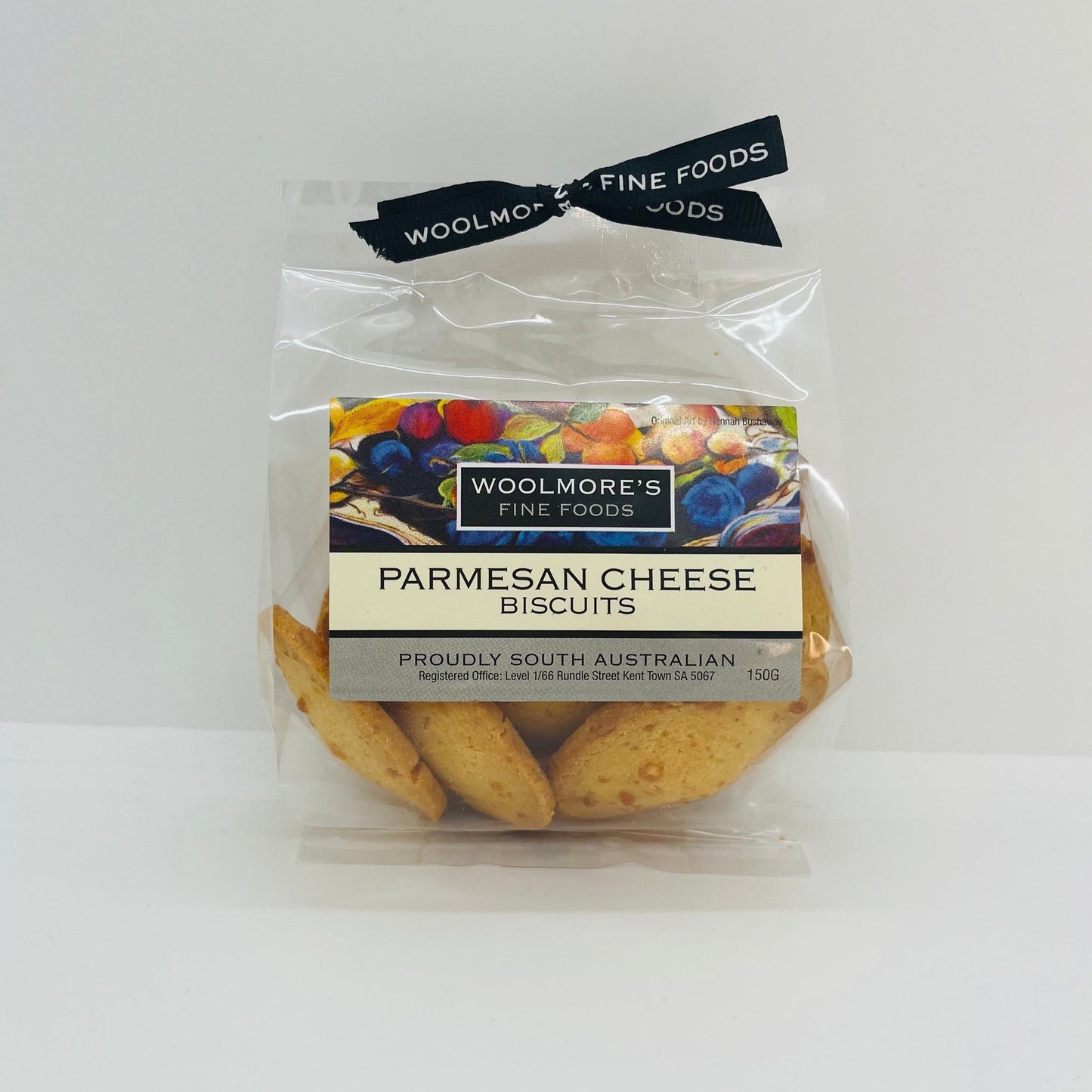 Woolmores Fine Foods Parmesan Cheese Biscuit packet