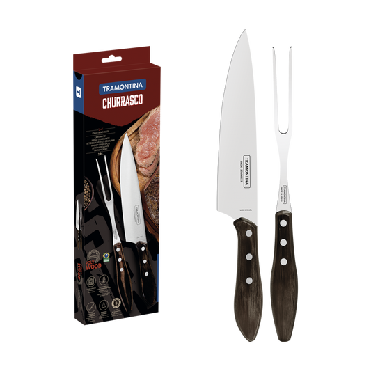TRAMONTINA Churrasco 2 Piece Carving Set