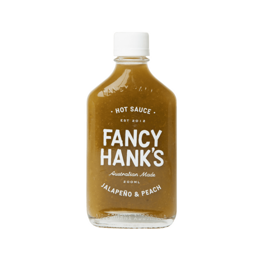 Fancy Hank's Jalapeno & Peach Hot Sauce Bottle 200ml