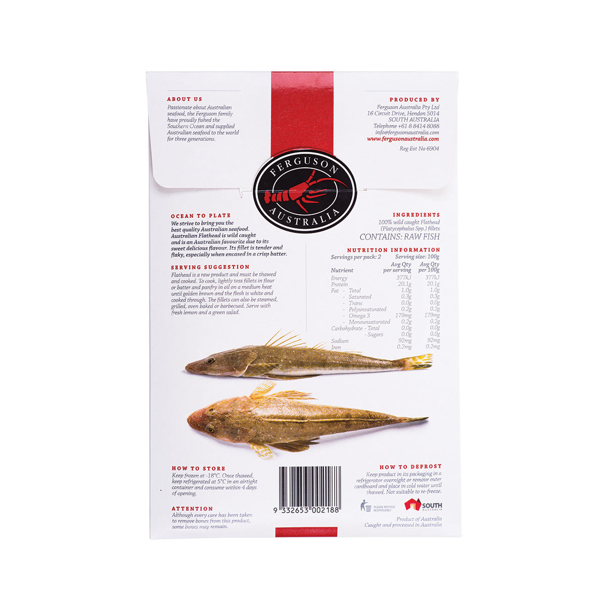 FERGUSON AUSTRALIA Flathead Fillets 200g