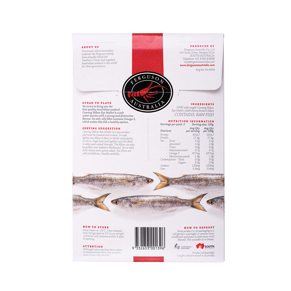 FERGUSON AUSTRALIA Coorong Mullet Fillets 200g