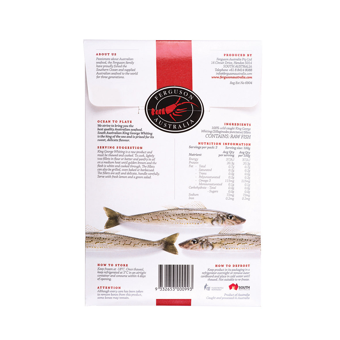 FERGUSON AUSTRALIA King George Whiting Fillets 200g