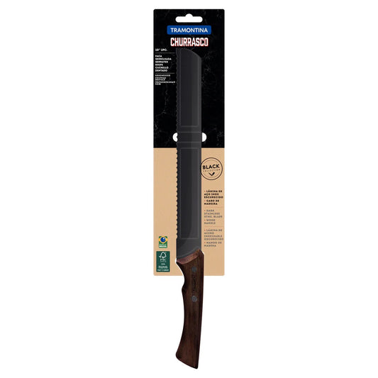 TRAMONTINA Churrasco Black Serrated Knife 10 inch