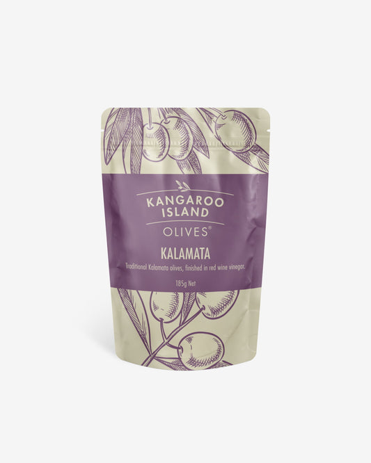 Kangaroo Island Olives Kalamata 185g Pouch