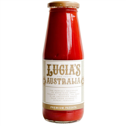 Lucia's Fine Foods Australia Premium Passata Sauce Jar