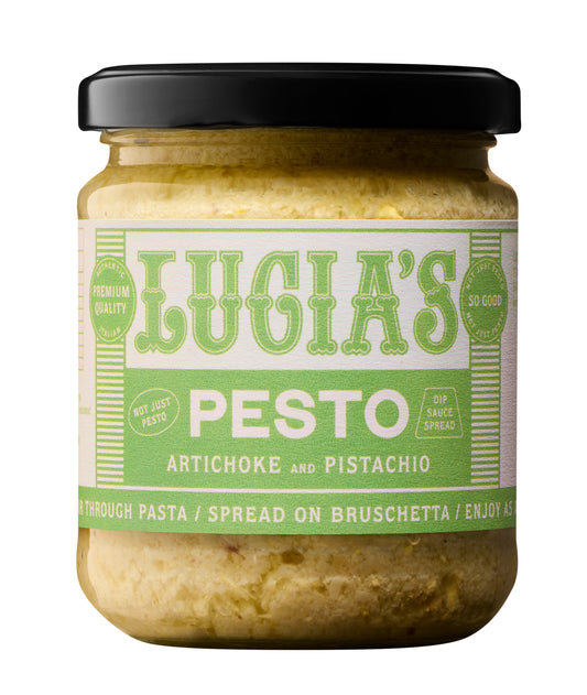 Lucia's Fine Foods Australia Artichoke & Pistachio Pesto Jar