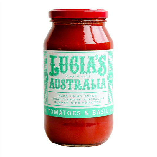 Lucia's Fine Foods Australia Tomato & Basil Sauce Jar