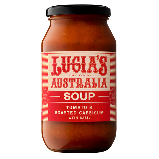 Lucia's Fine Foods Australia Tomato & Roasted Capsicum Soup Jar