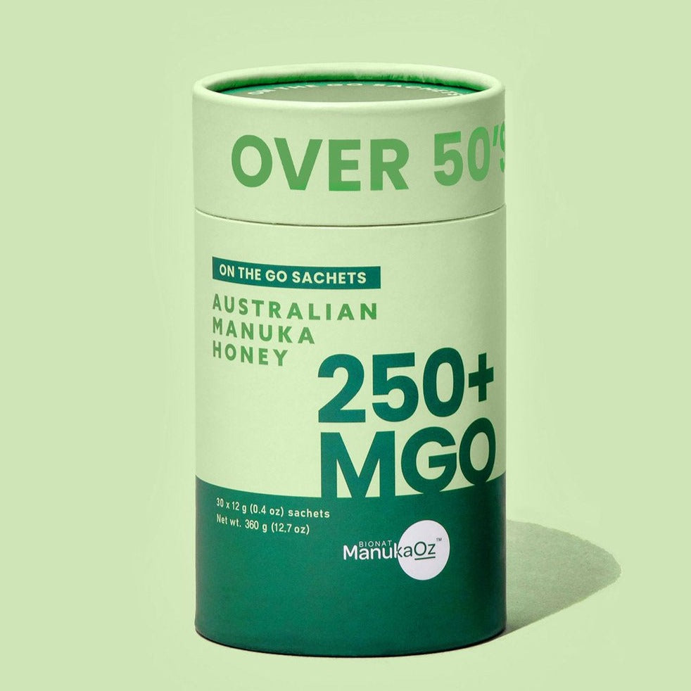 Manuka Oz Botanicals Range Over 50's Blend 250+ MGO Box