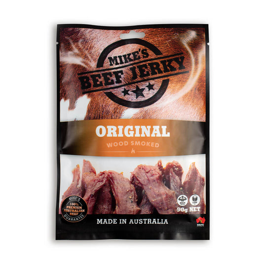 Mike's Beef Jerky Original Flavour Packet Front 90g