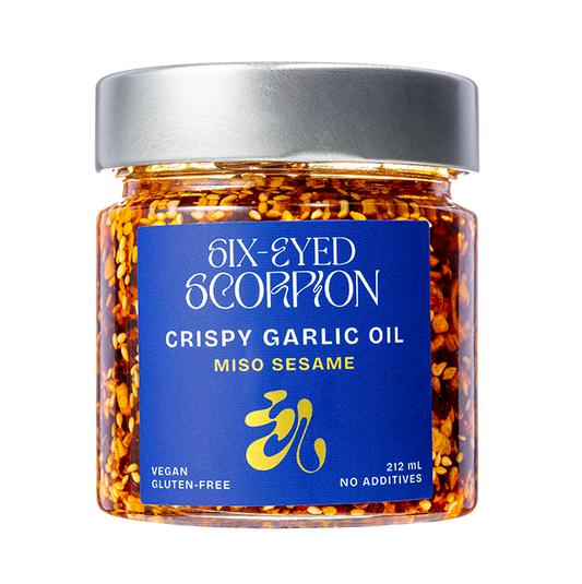 Six-Eyed Scorpion Crispy Garlic Oil: Miso Sesame 212mL