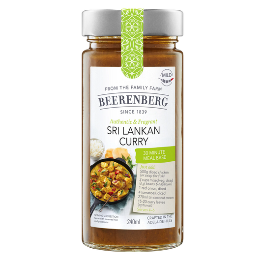 Beerenberg Sri Lankan Curry 30 Minute Meal Base Jar 240mL