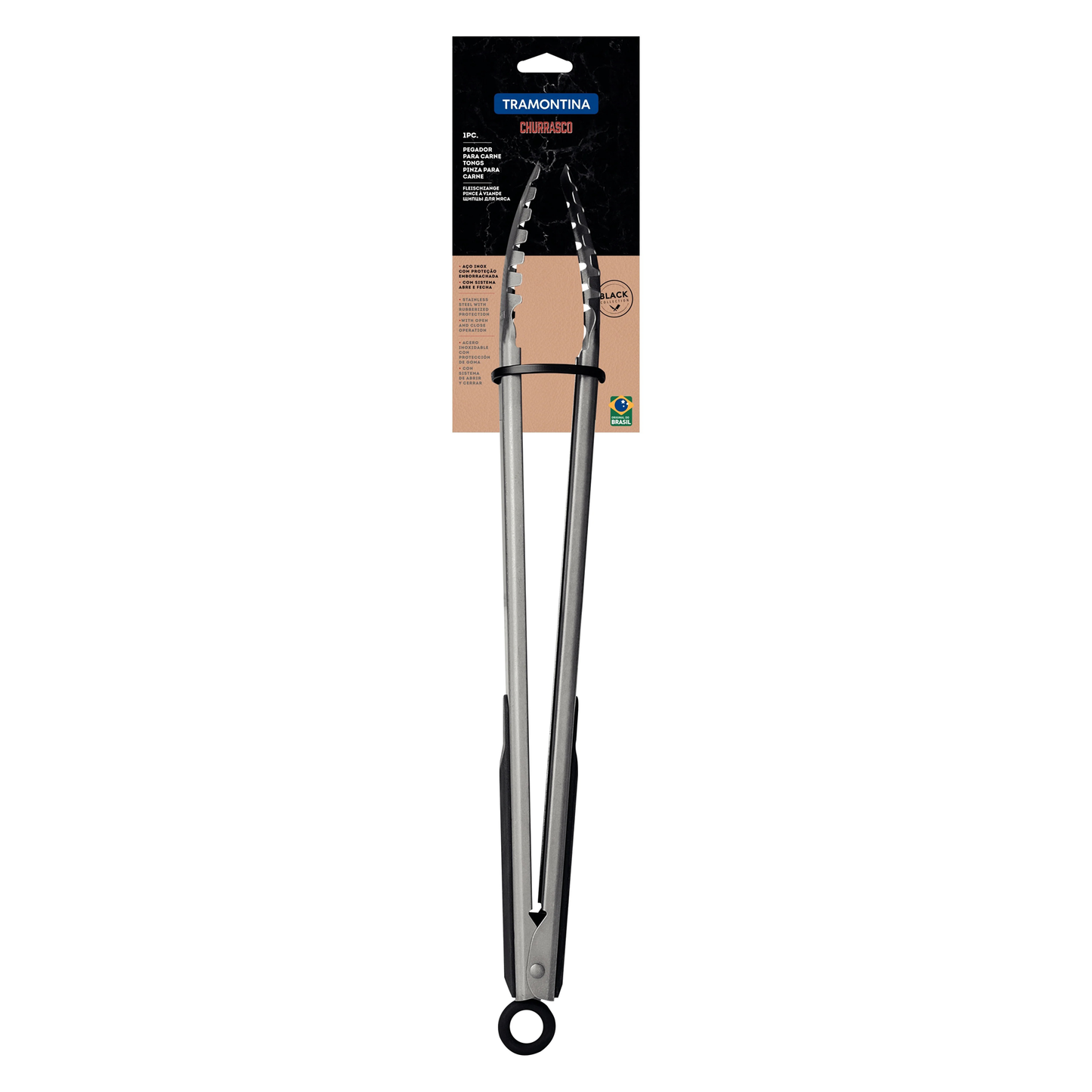 TRAMONTINA Churrasco Black Barbecue Tongs
