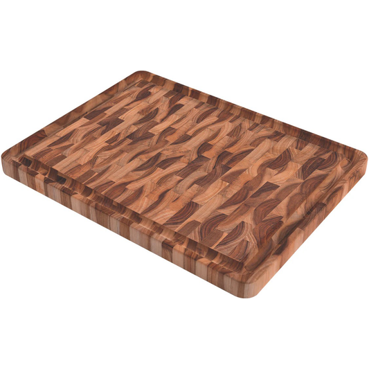 TRAMONTINA Barbecue Chopping Board, End Grain Teak Wood 46x35cm