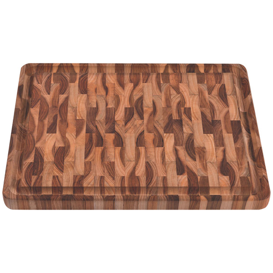 TRAMONTINA Barbecue Chopping Board, End Grain Teak Wood 46x35cm