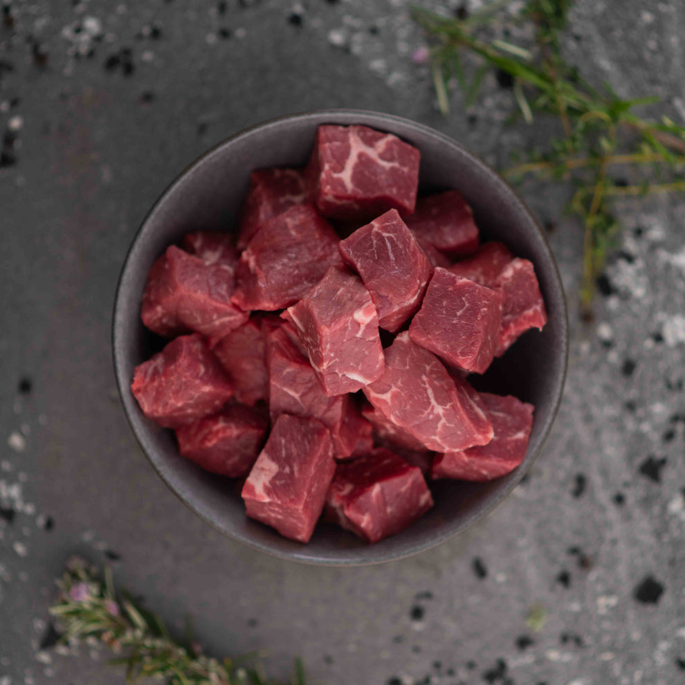 BEEF Round Steak Diced – Windsor Meats